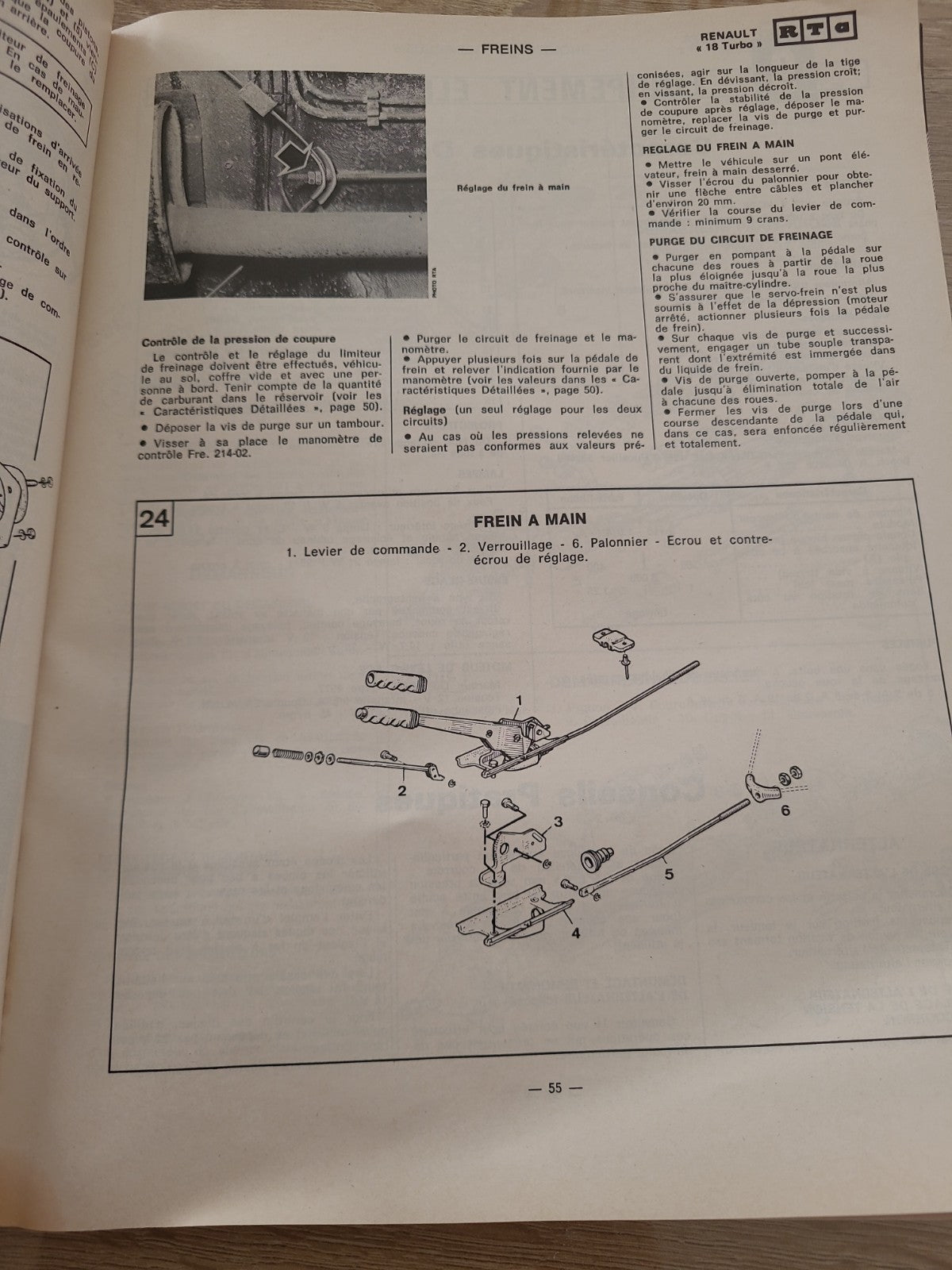 RTA Revue Technique Automobile Renault 18 Turbo R 1345 1982 (Liv171)