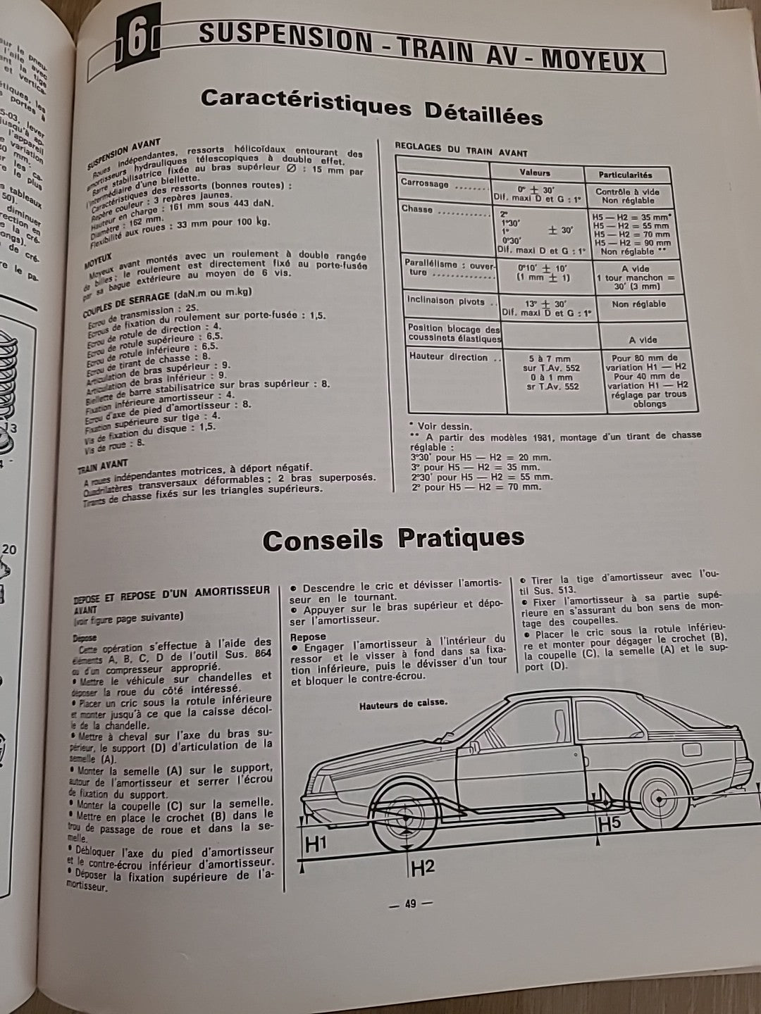 Revue Technique Renault FUEGO RTA de 90 pages (Liv34)