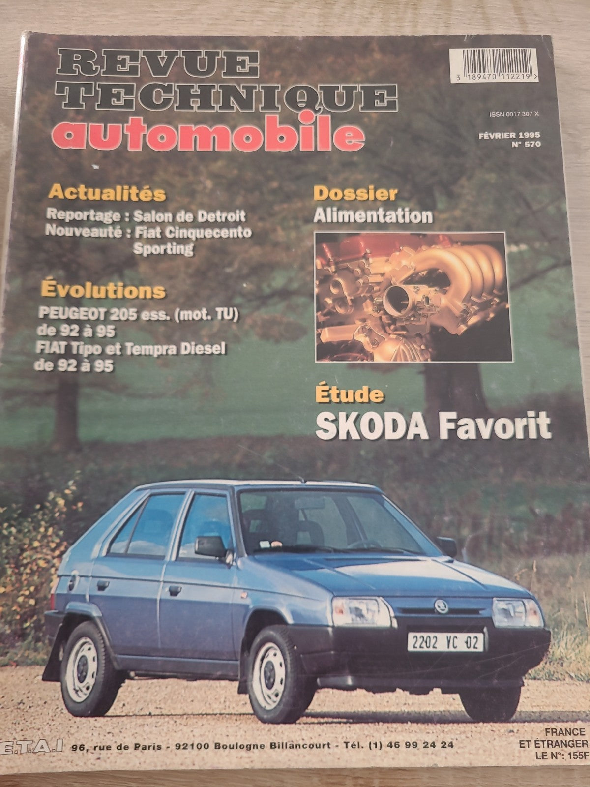 RTA Revue Technique Automobile Skoda Favorit 1995 (Liv207)