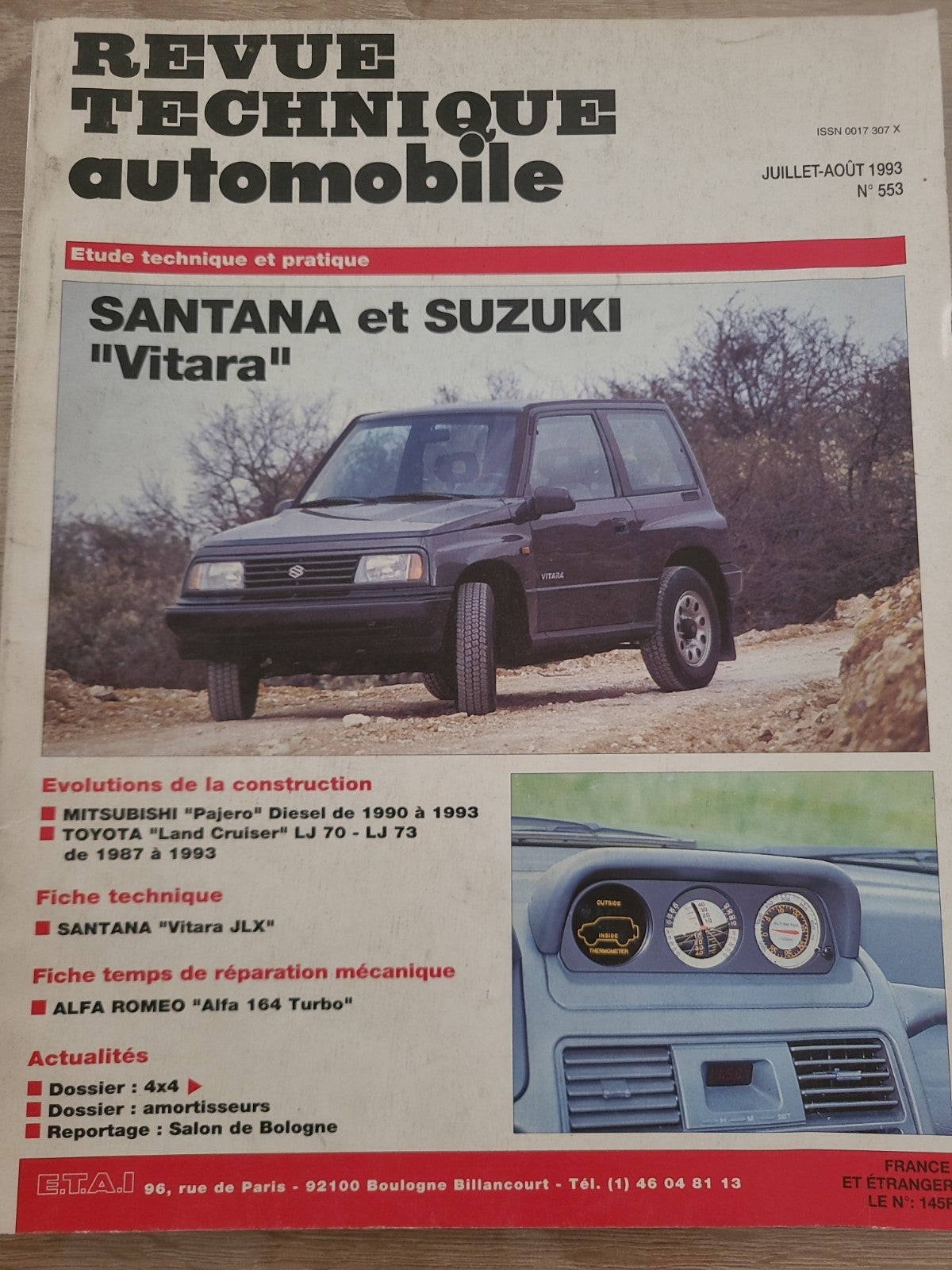 RTA Revue Technique Automobile Suzuki Santana Vitara 1993 (Liv191)