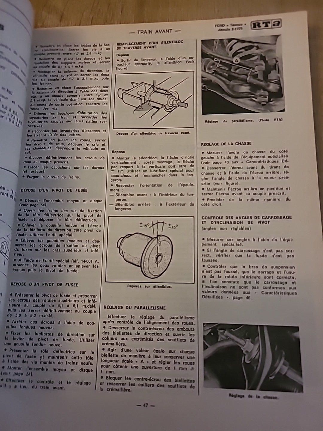 Revue Technique Auto FORD TAUNUS 1976 RTA de 94 pages (Liv76)