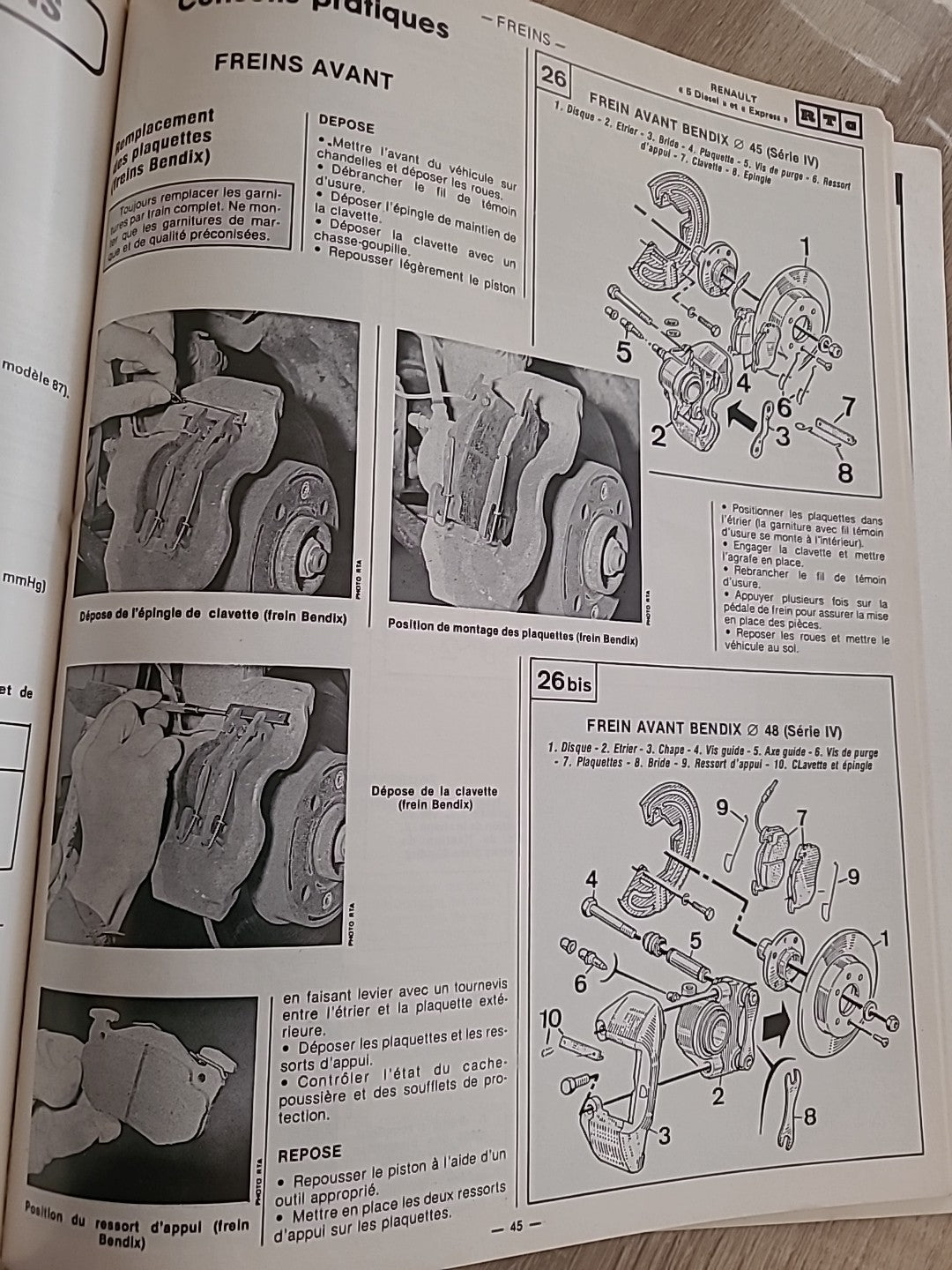 Revue Technique Renault 5 Et Express  RTA de 93 pages (Liv32)
