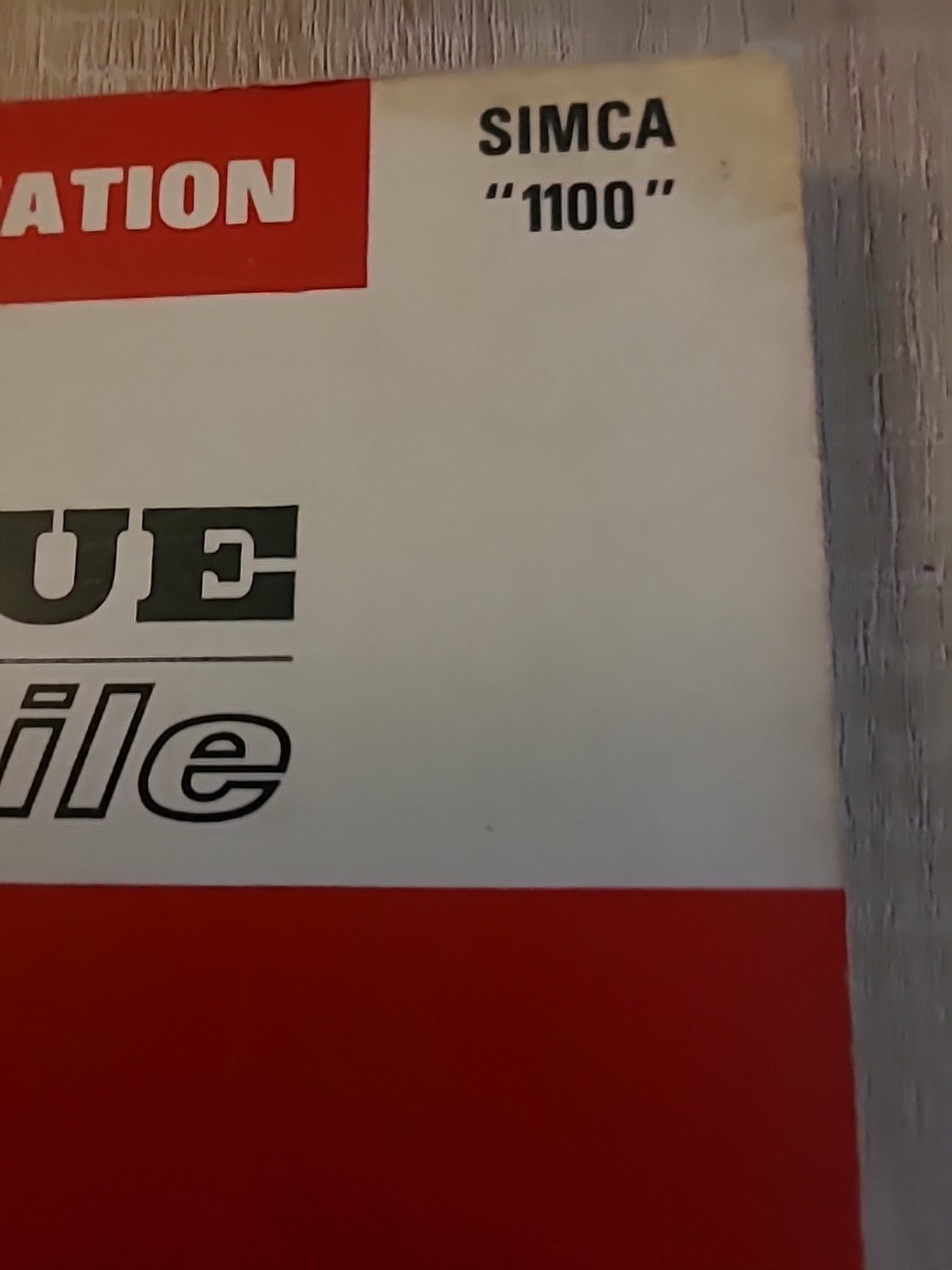 Revue Technique Auto SIMCA 1100 RTA de 130 pages (Liv85)