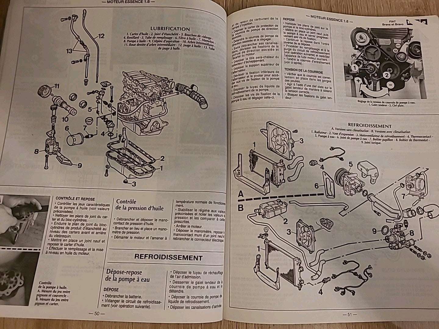 Revue Technique FIAT BRAVO BRAVA ess Et Diesel RTA de 218 pages (Liv14)