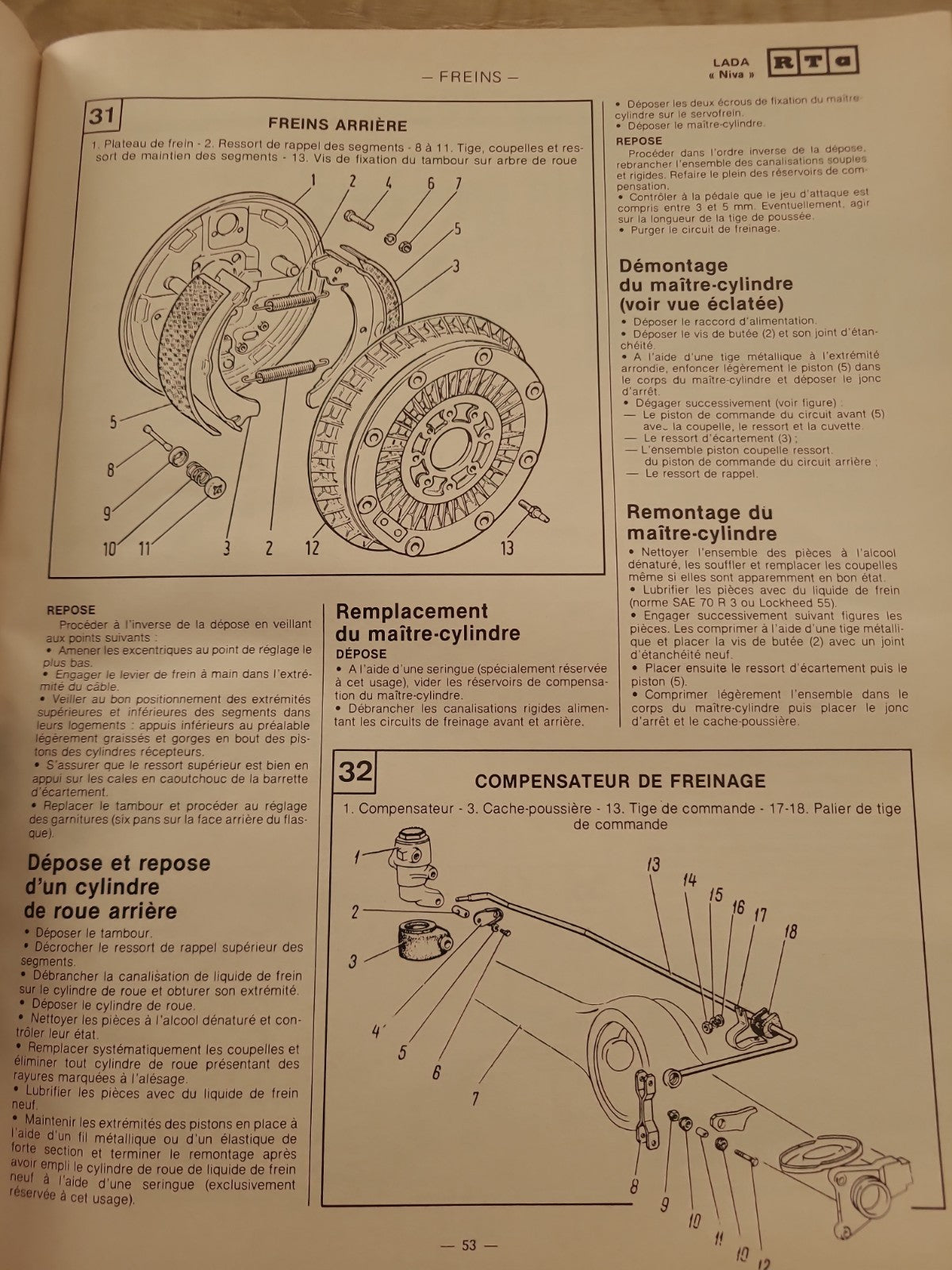 RTA Revue Technique Automobile Lada Niva 1983 (Liv170)