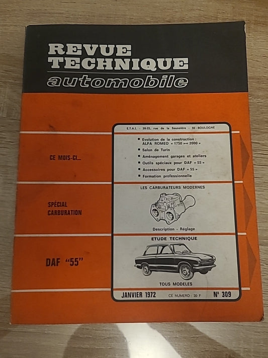 Revue Technique Auto Daf 55 RTA de 110 pages (Liv103)