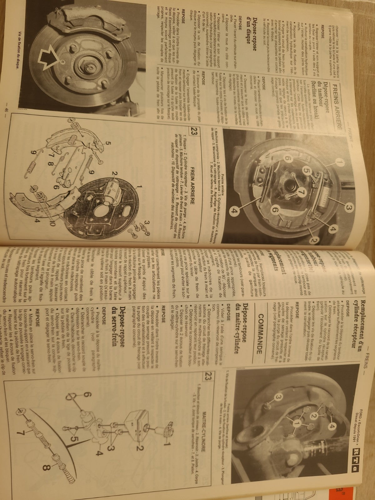 Revue Technique Auto Ford Escort Et Orion Après 91 Diesel RTA  (Liv134)