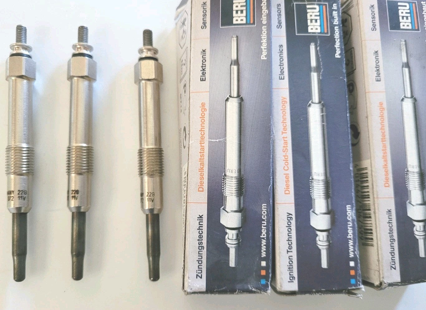 3x Bougie De Préchauffage Beru Gn017 Ngk 4694 Alfa Romeo Fiat (#AUT157)