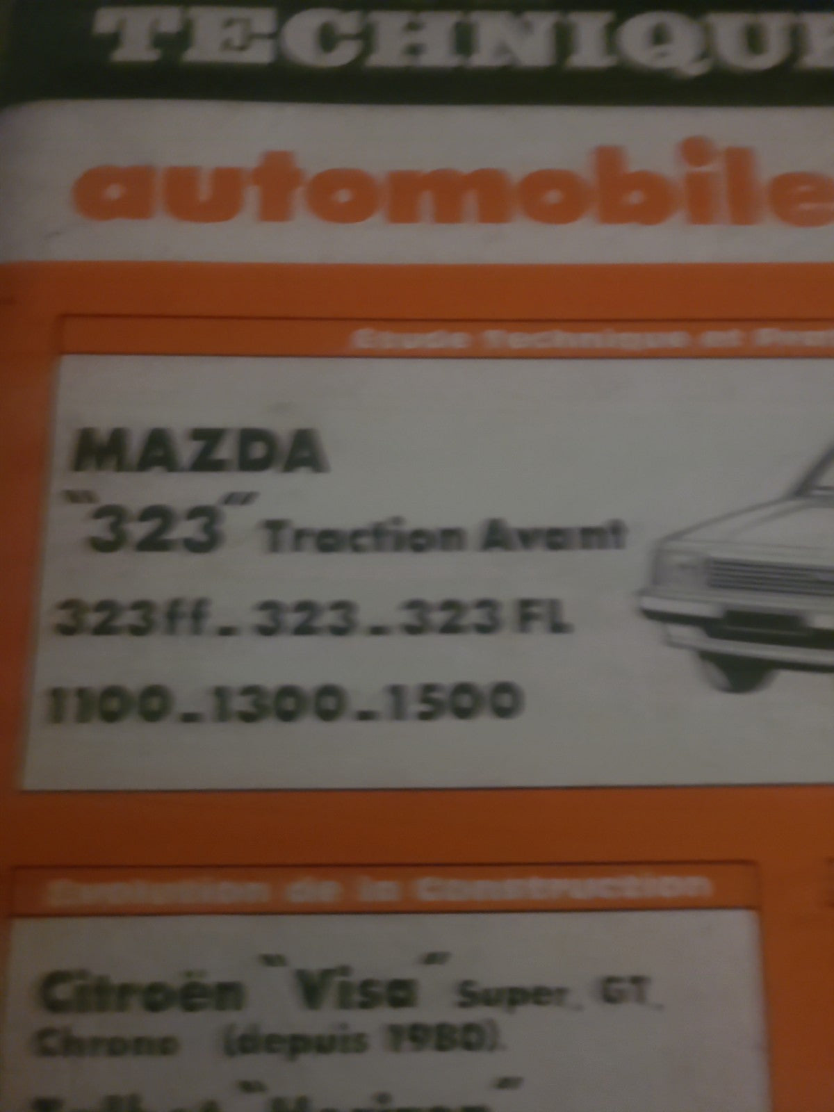 RTA Revue Technique Automobile Mazda 323 Traction Livre Ancien 1983 (Liv245)