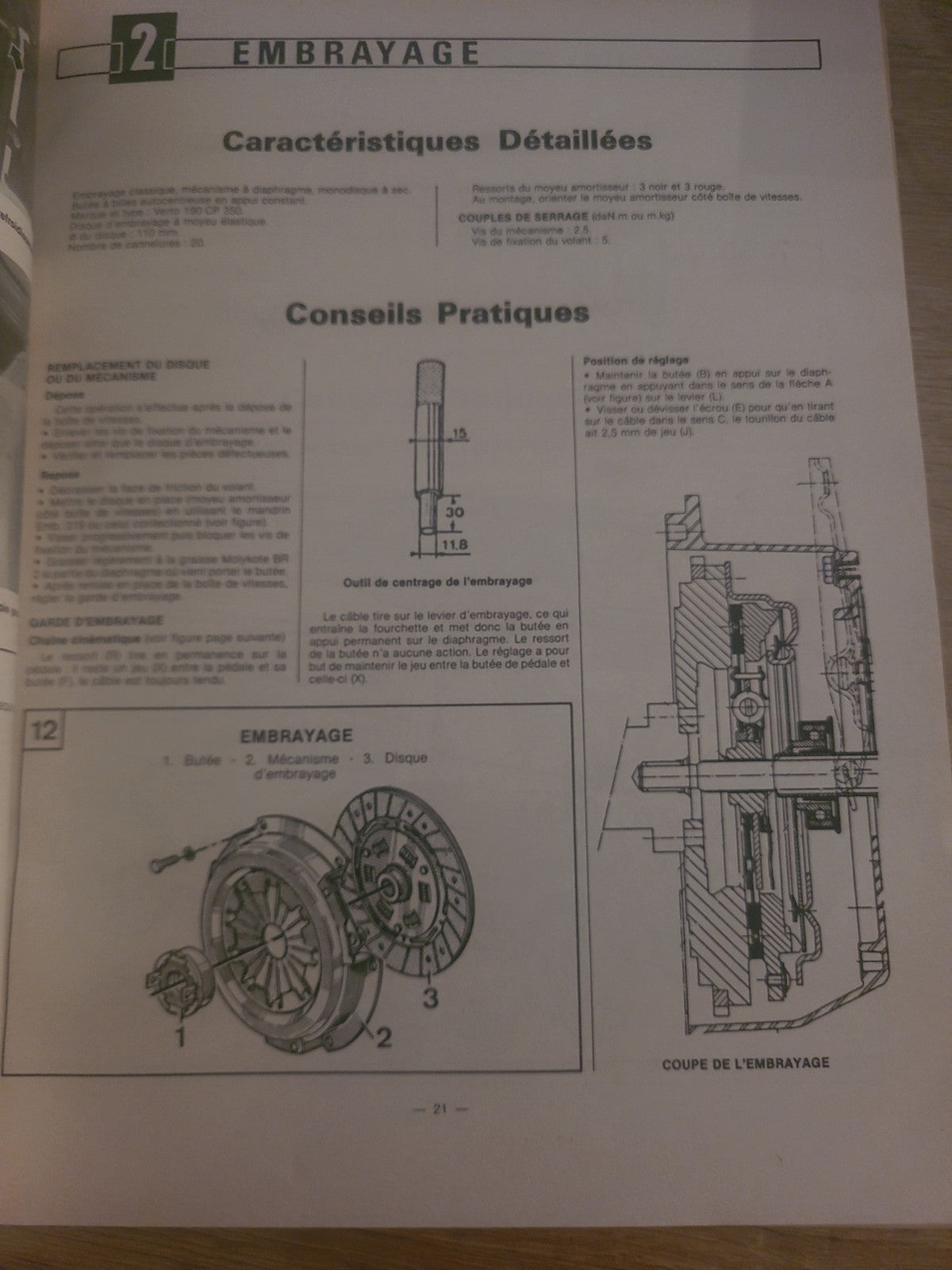 RTA Revue Technique Automobile Renault Trafic Livre Ancien 1983 (Liv239)