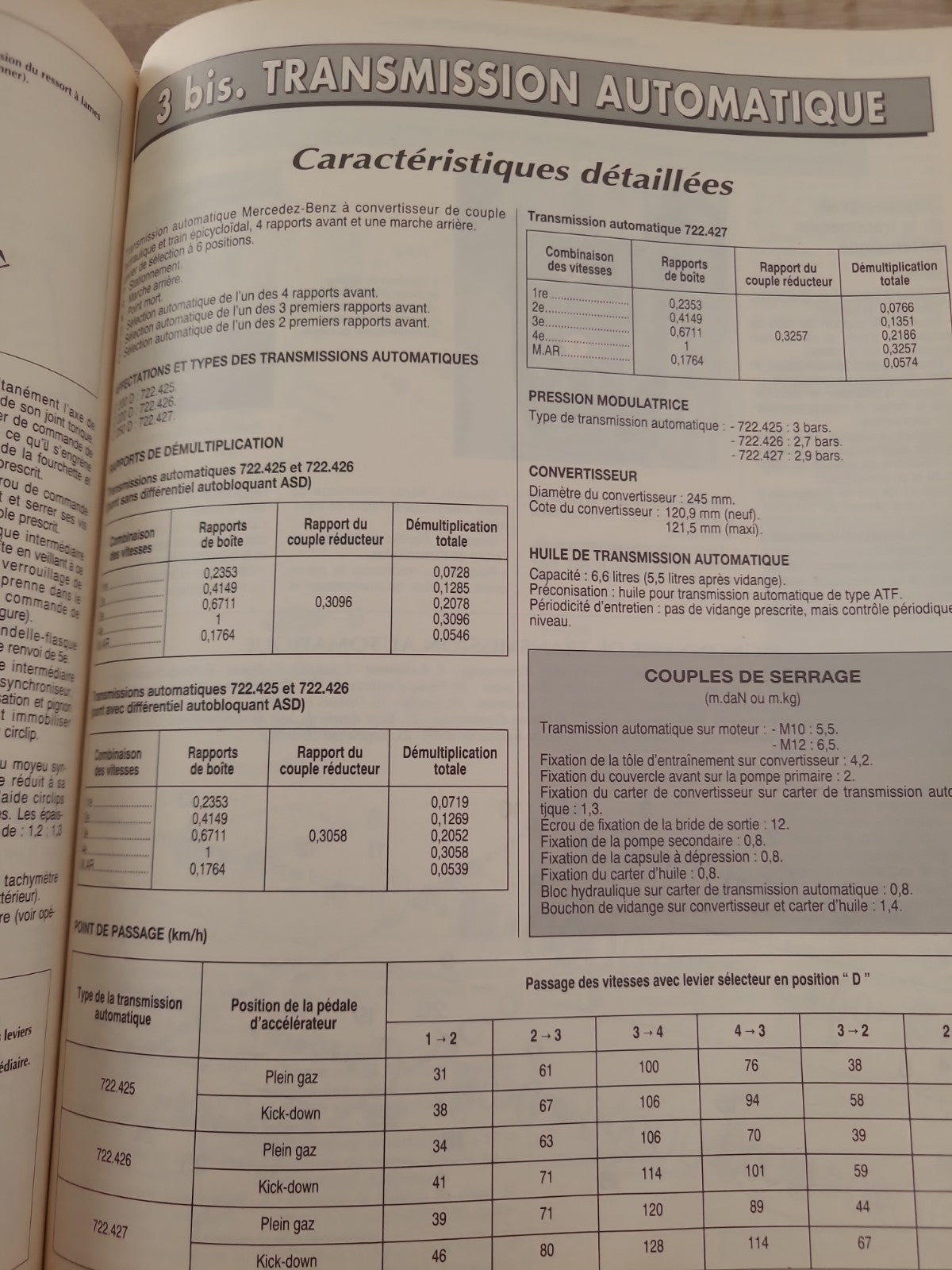 RTA Revue Technique Automobile Mercedes C200d 220d 250D 1995 (Liv200)