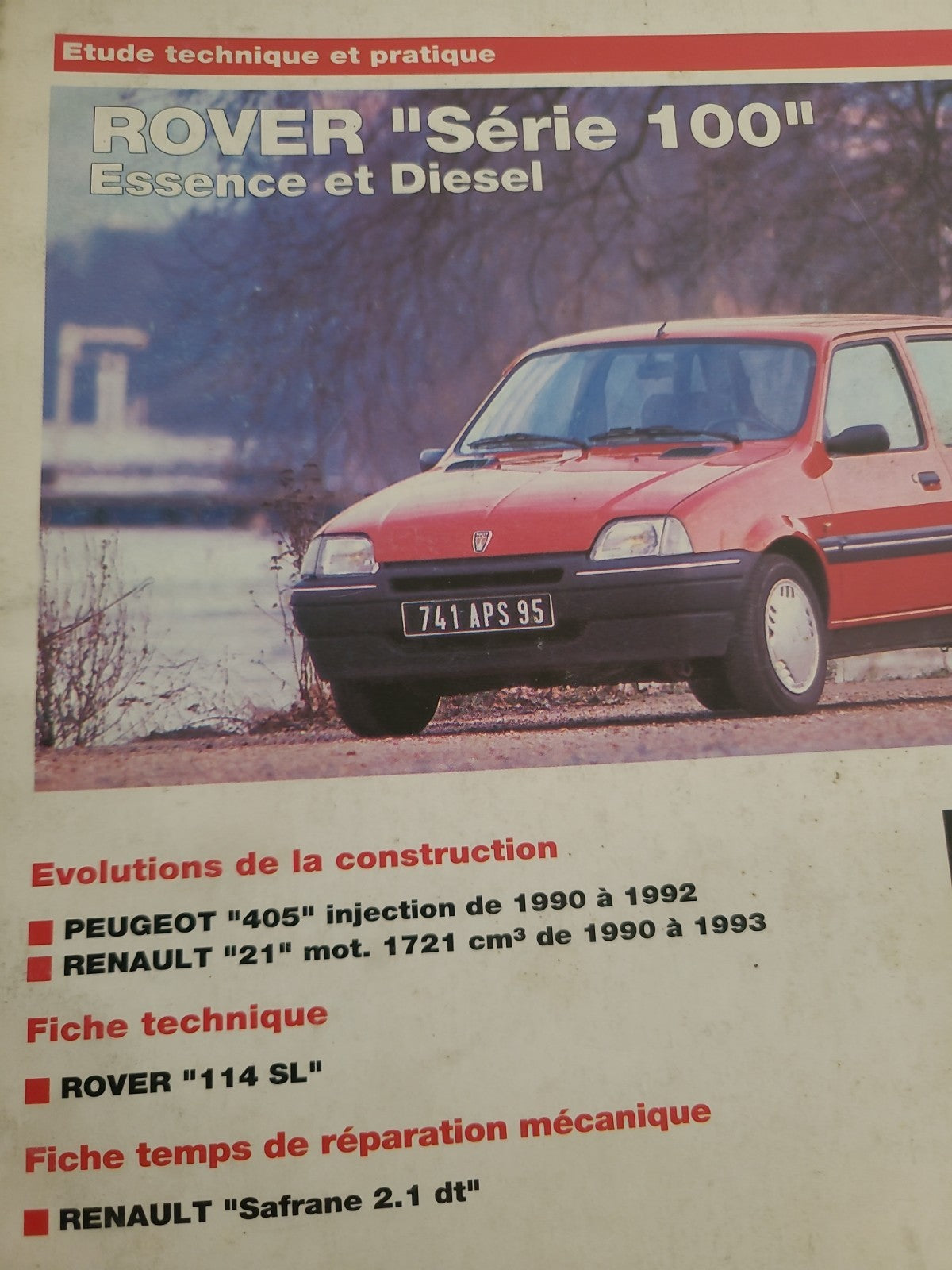 RTA Revue Technique Automobile Rover Série 100 1993 (Liv179)