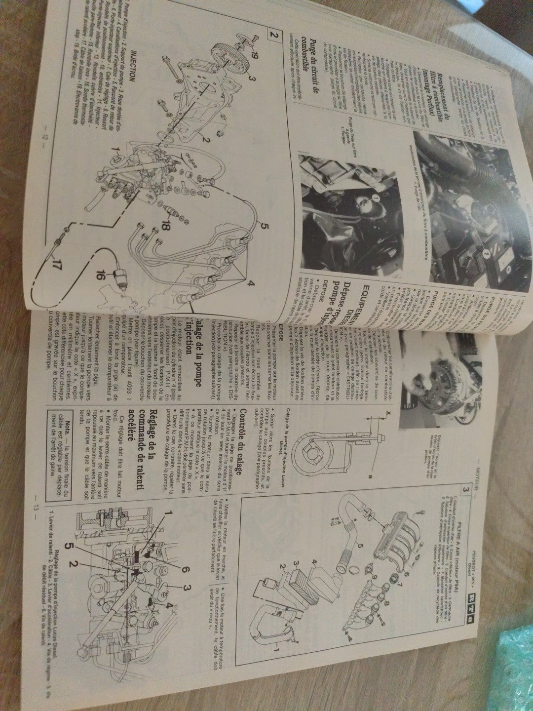 Revue Technique Auto Peugeot 605 Diesel Turbo Diesel srd SRD SVDT RTA  (Liv121)