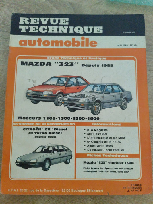 Revue Technique Auto Mazda 323 1100 1300 1500 1600 RTA  (Liv124)