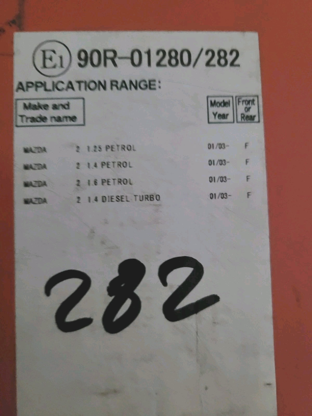 Jeu Plaquettes NEUF Av Mazda Ford  4029416174675 (#AUT282)