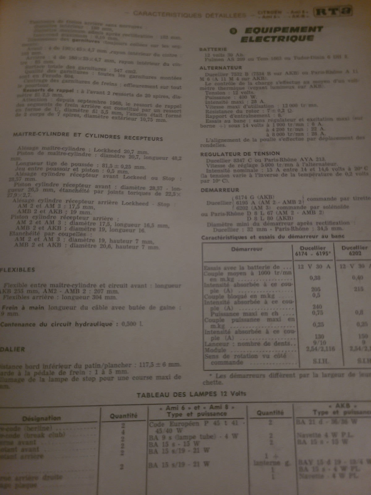 RTA Revue Technique Automobile Citroën Special Utilitaires  1969 (Liv247)