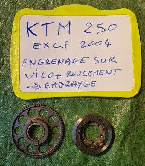 Engrenage sur vilebrequin + roulement vers embrayage KTM 250 EXCF de 2004