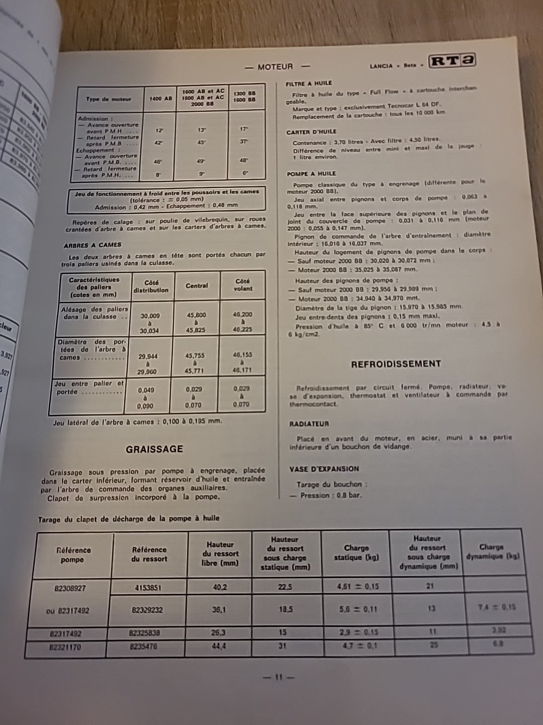 Revue Technique Auto LANCIA BETA TREVI RTA de 90 pages (Liv82)