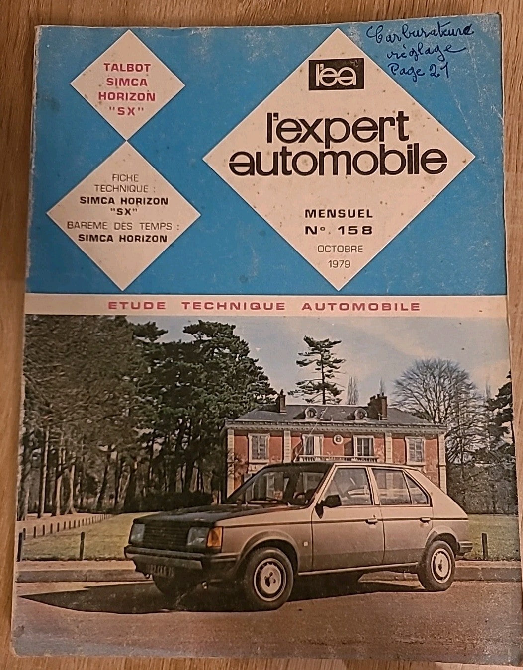 Revue Technique SIMCA HORIZON SX  RTA de 130 pages (Liv4)