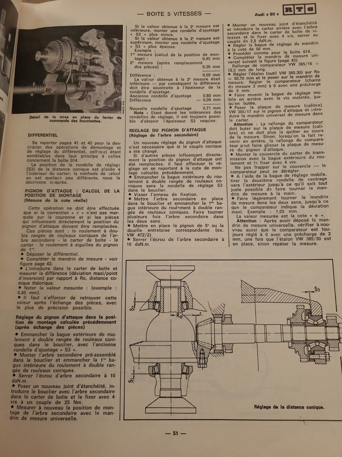 RTA Revue Technique Automobile 504 D Audi 80 GL 1981 (Liv163)