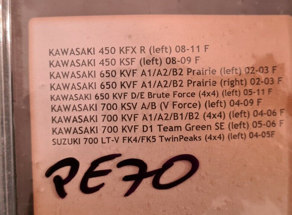 Plaquettes kfx kvf ...voir fiche détail sur photo 2 (code PE70)