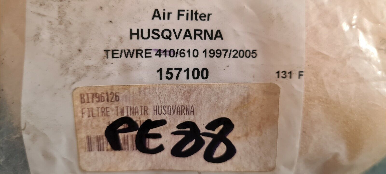 Filtre à air husqvarna 410 610 97 2005 (code PE88)