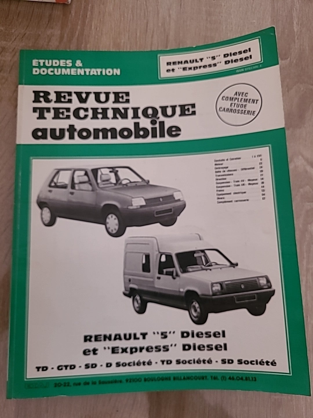 Revue Technique Renault 5 Et Express  RTA de 93 pages (Liv32)