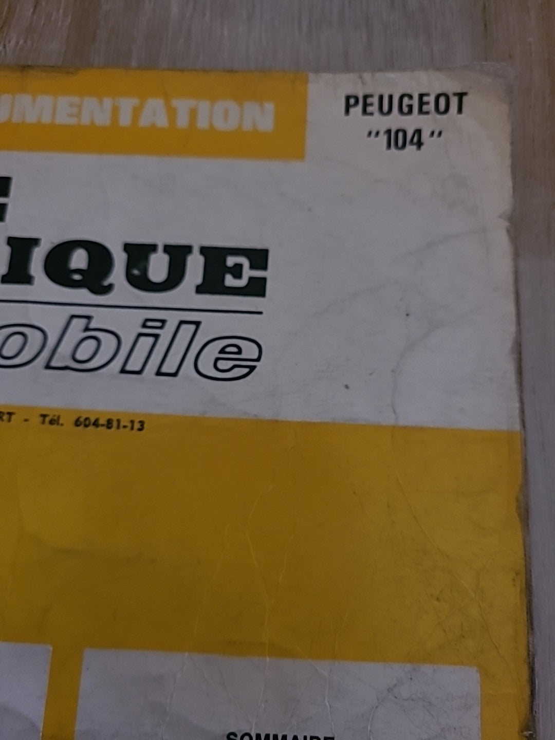 Revue Technique PEUGEOT 104 RTA de 78 pages (Liv65)