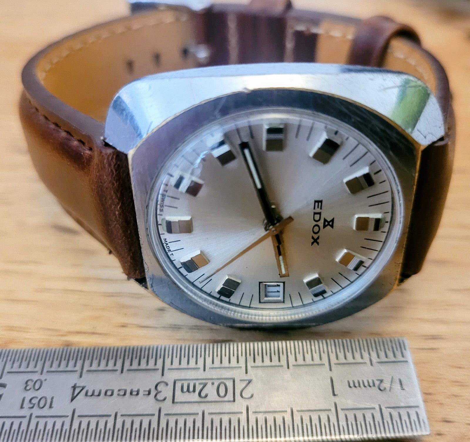 EDOX homme montre mécanique collection rare et Superbe, patinée (Bij 9)