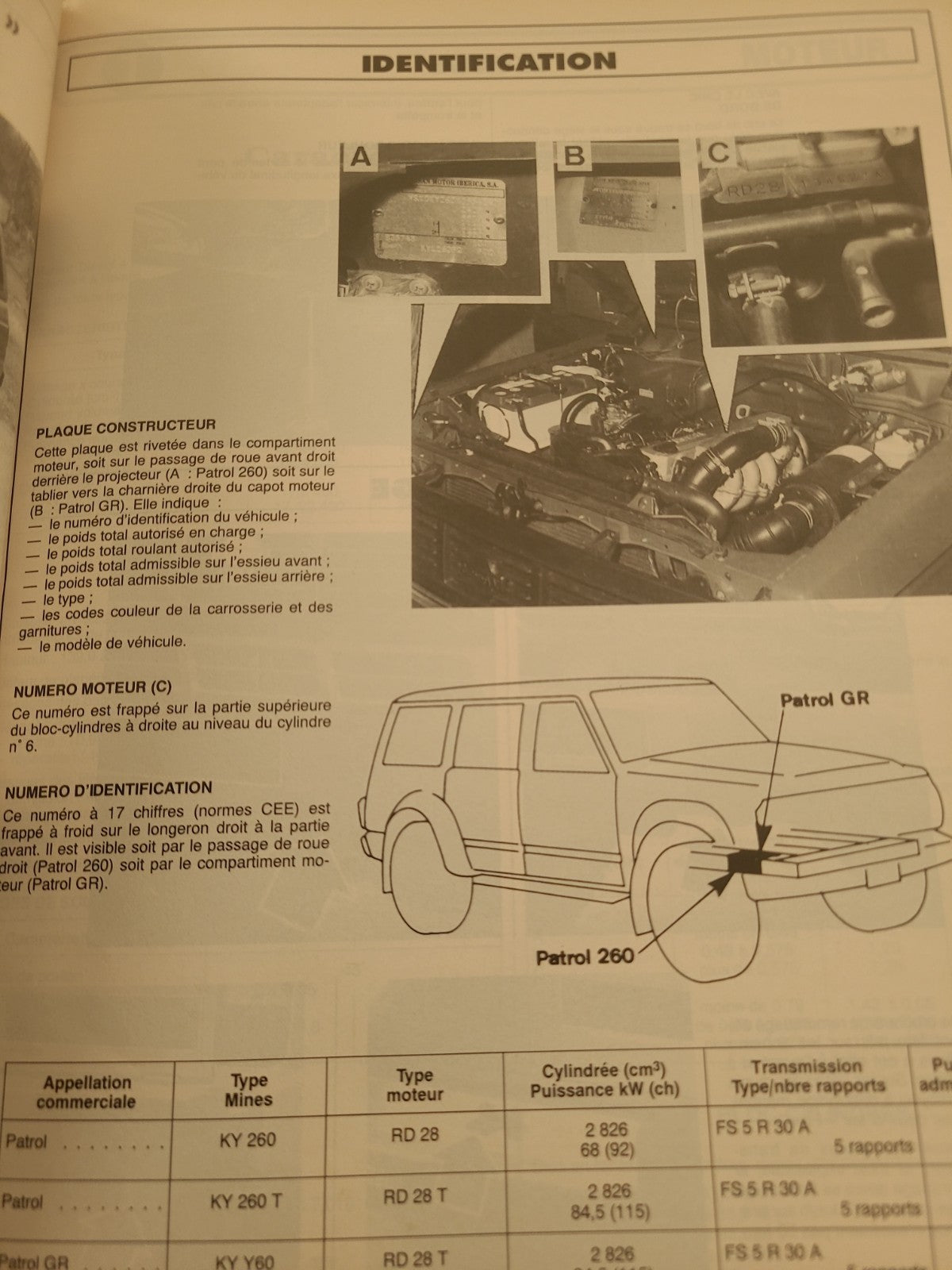 RTA Revue Technique Automobile Nissan Patrol Y60 1992 (Liv205)