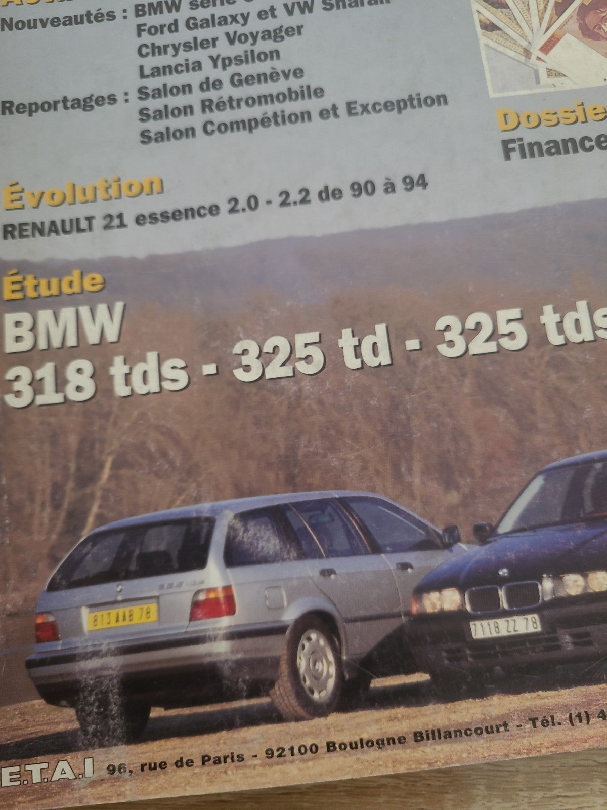 RTA Revue Technique Automobile BMW 318 325 Tds Diesel 1996 (Liv206)