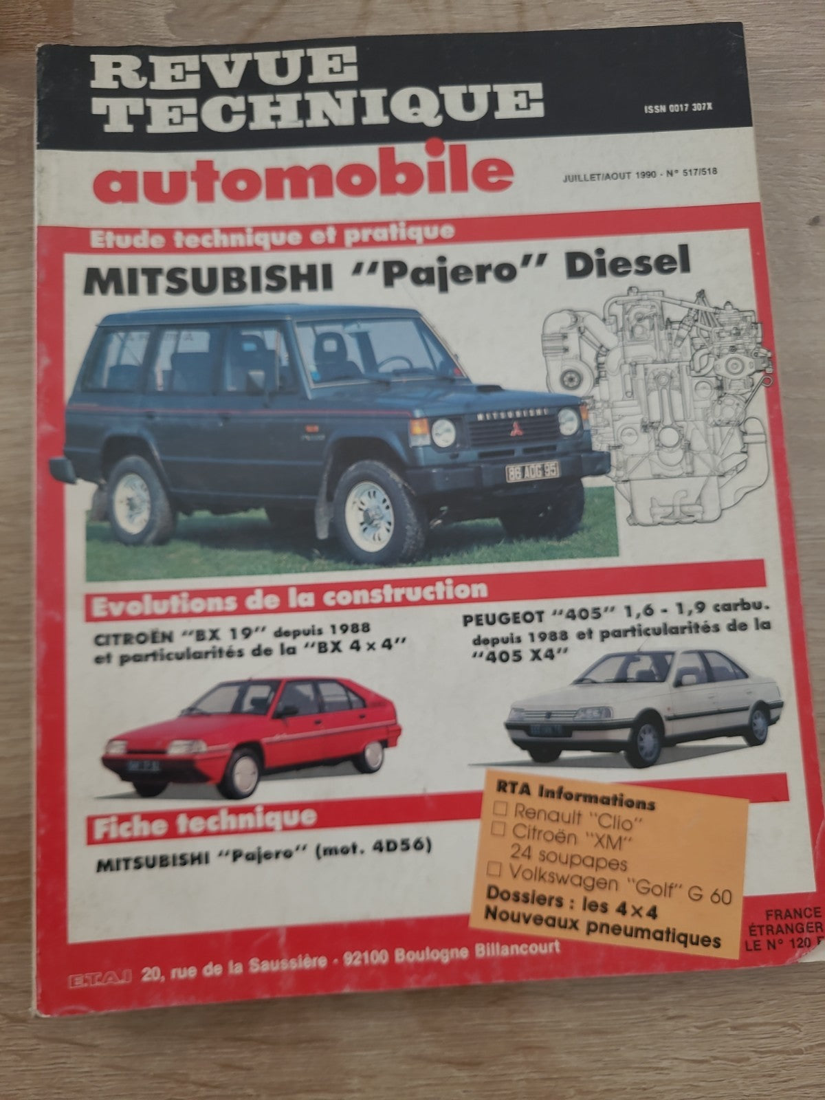 Revue Technique Auto Mitsubishi Pajero Diesel RTA  (Liv131)