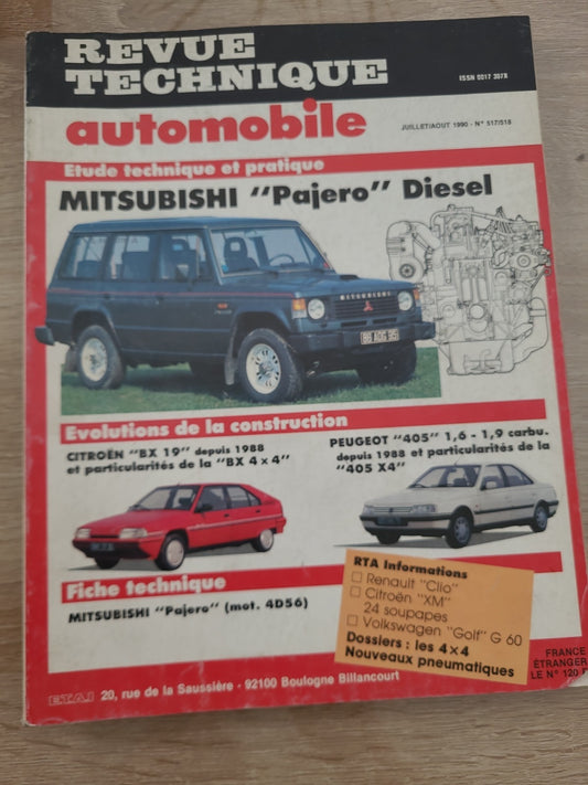 Revue Technique Auto Mitsubishi Pajero Diesel RTA  (Liv131)