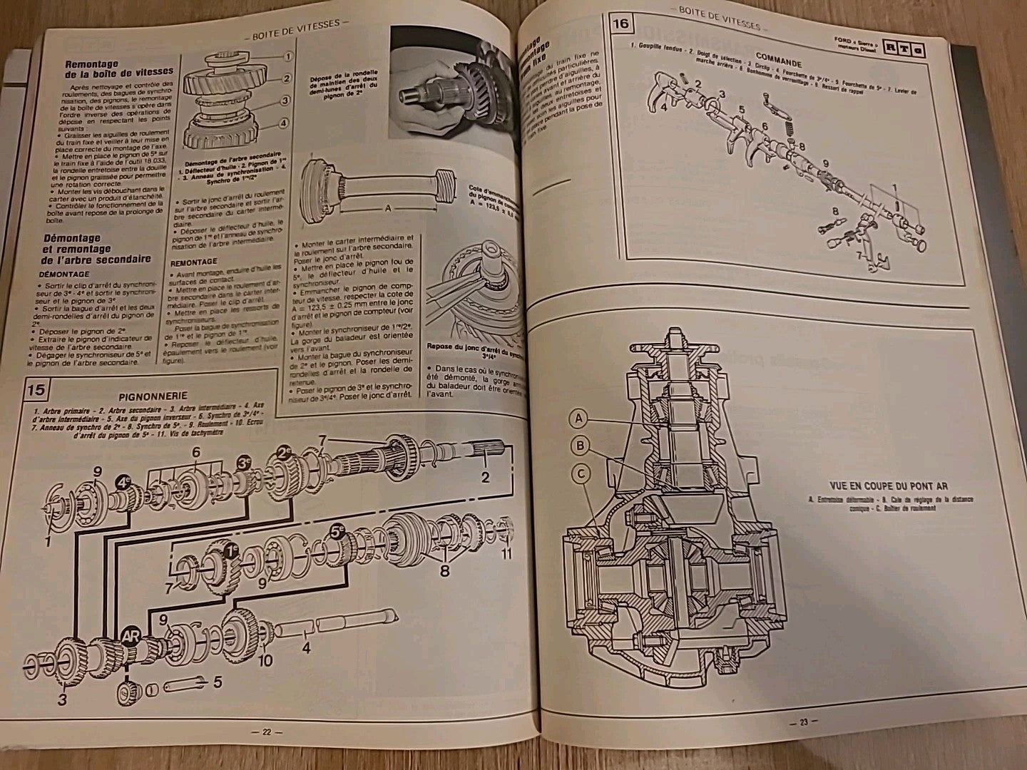 Revue Technique FORD SIERRA ESSENCE ET DIESEL RTA de + De150 pages (Liv18)