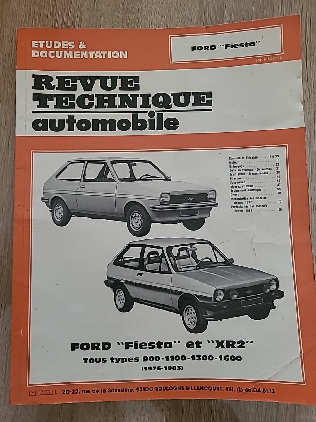 Revue Technique FORD FIESTA et XR2  RTA de 106 pages (Liv31)