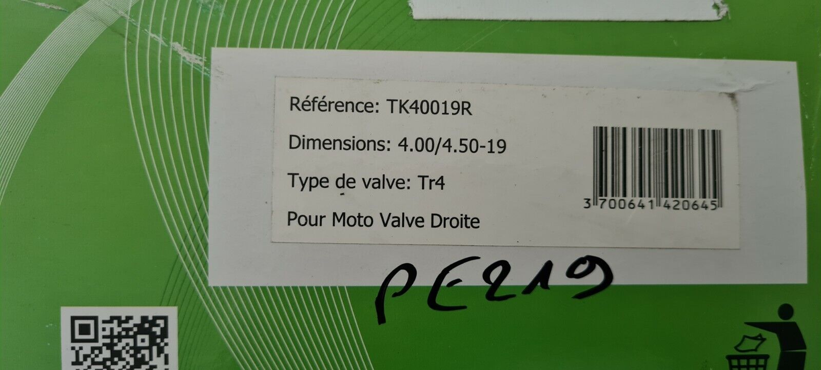 Chambre à air 4/ 450 19 (code PE219)