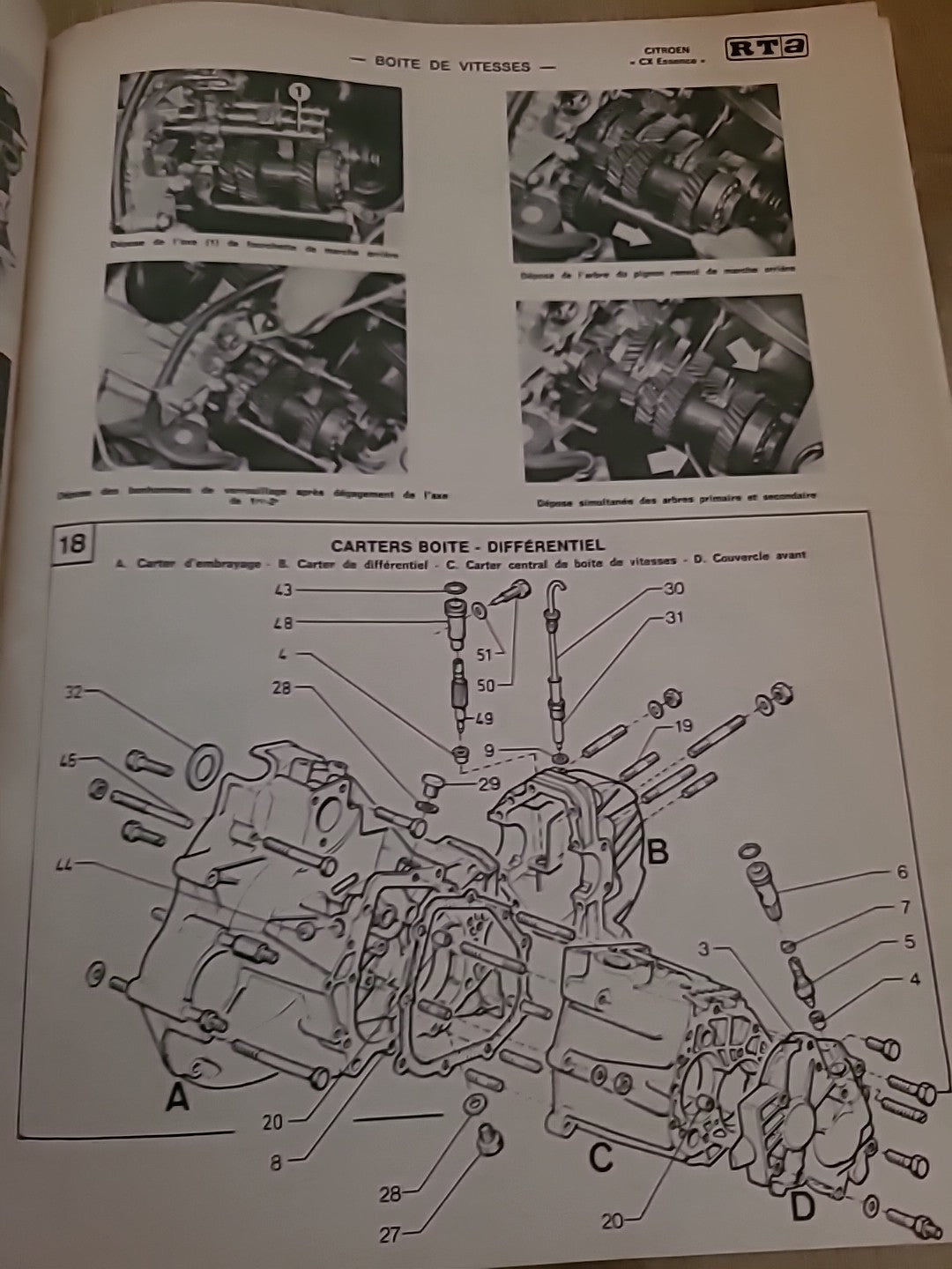 Revue Technique CITROEN CX 2000 2200 RTA de 104 pages (Liv61)