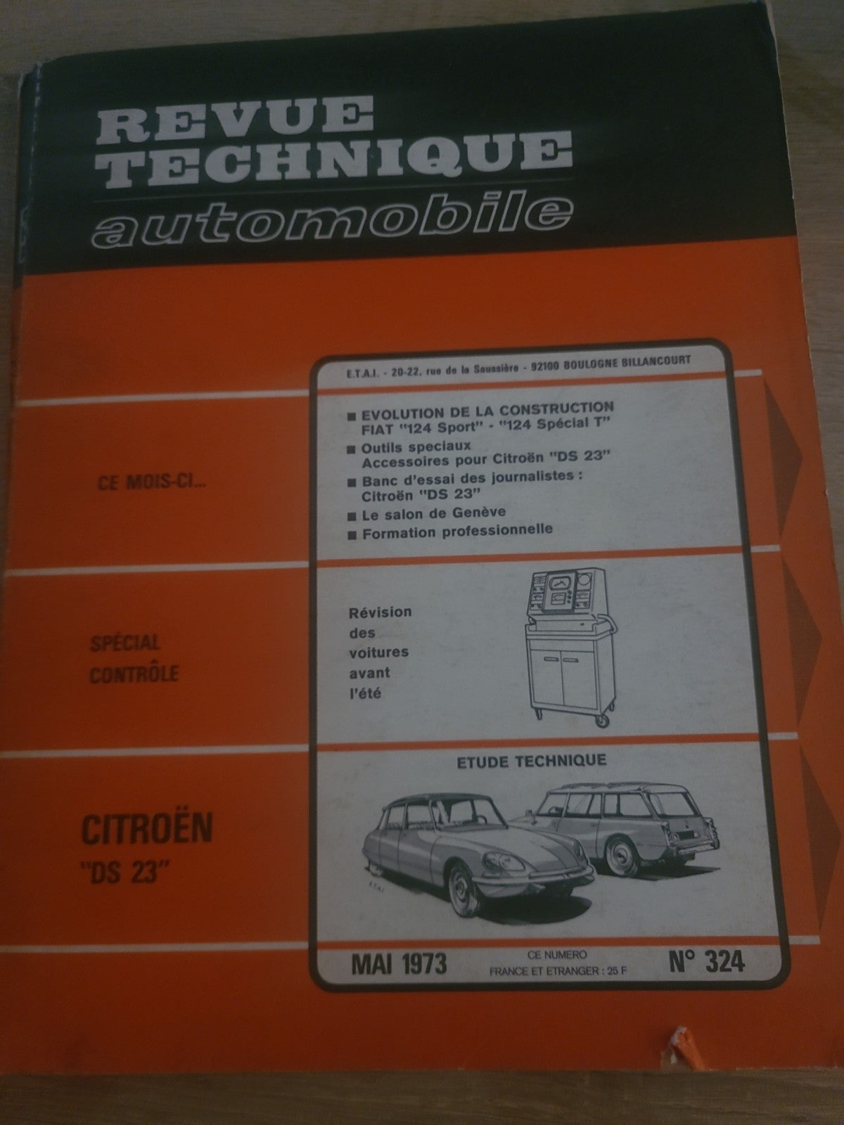 RTA Revue Technique Automobile Citroën DS 23 Livre Ancien 1973 (Liv238)
