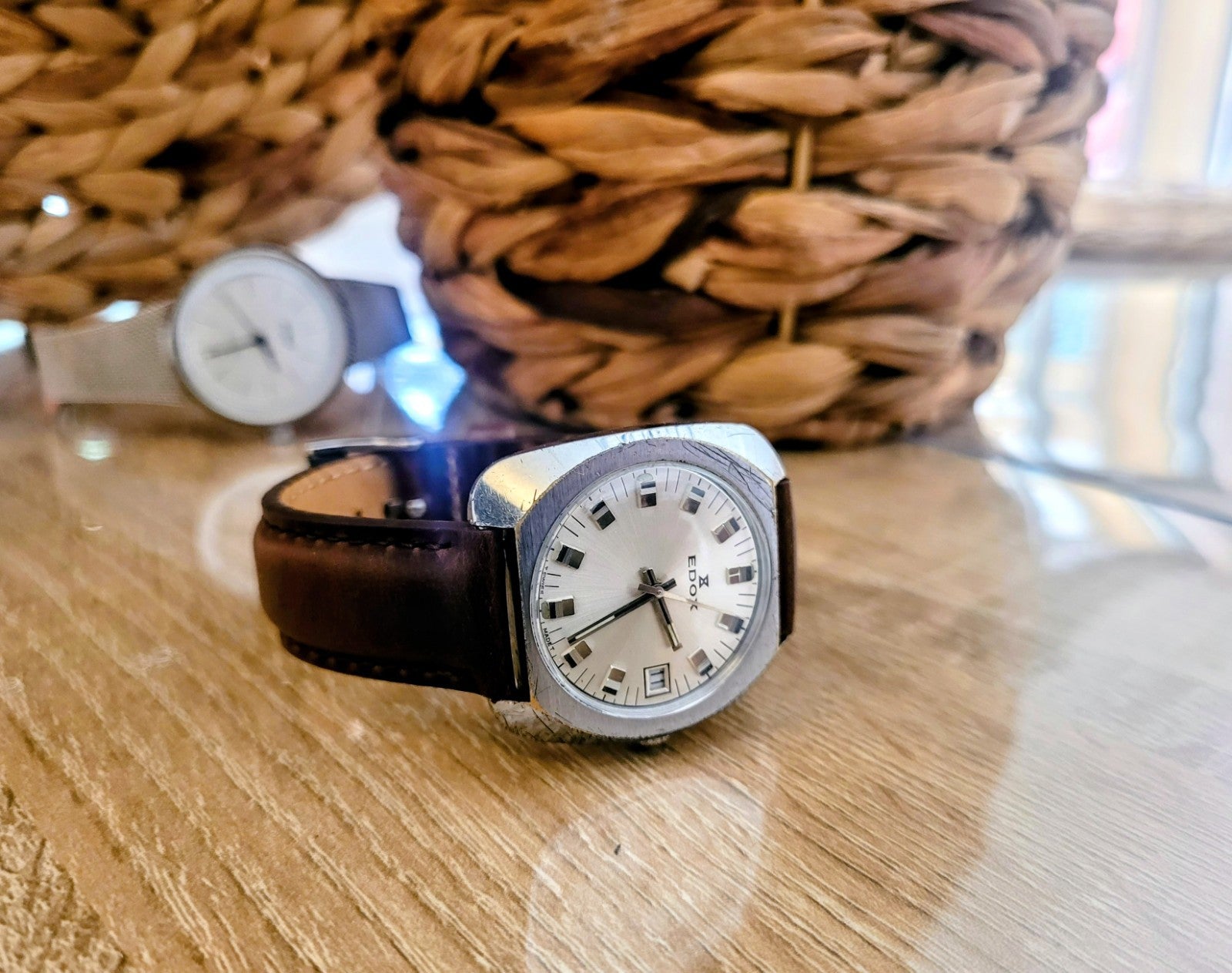 EDOX homme montre mécanique collection rare et Superbe, patinée (Bij 9)