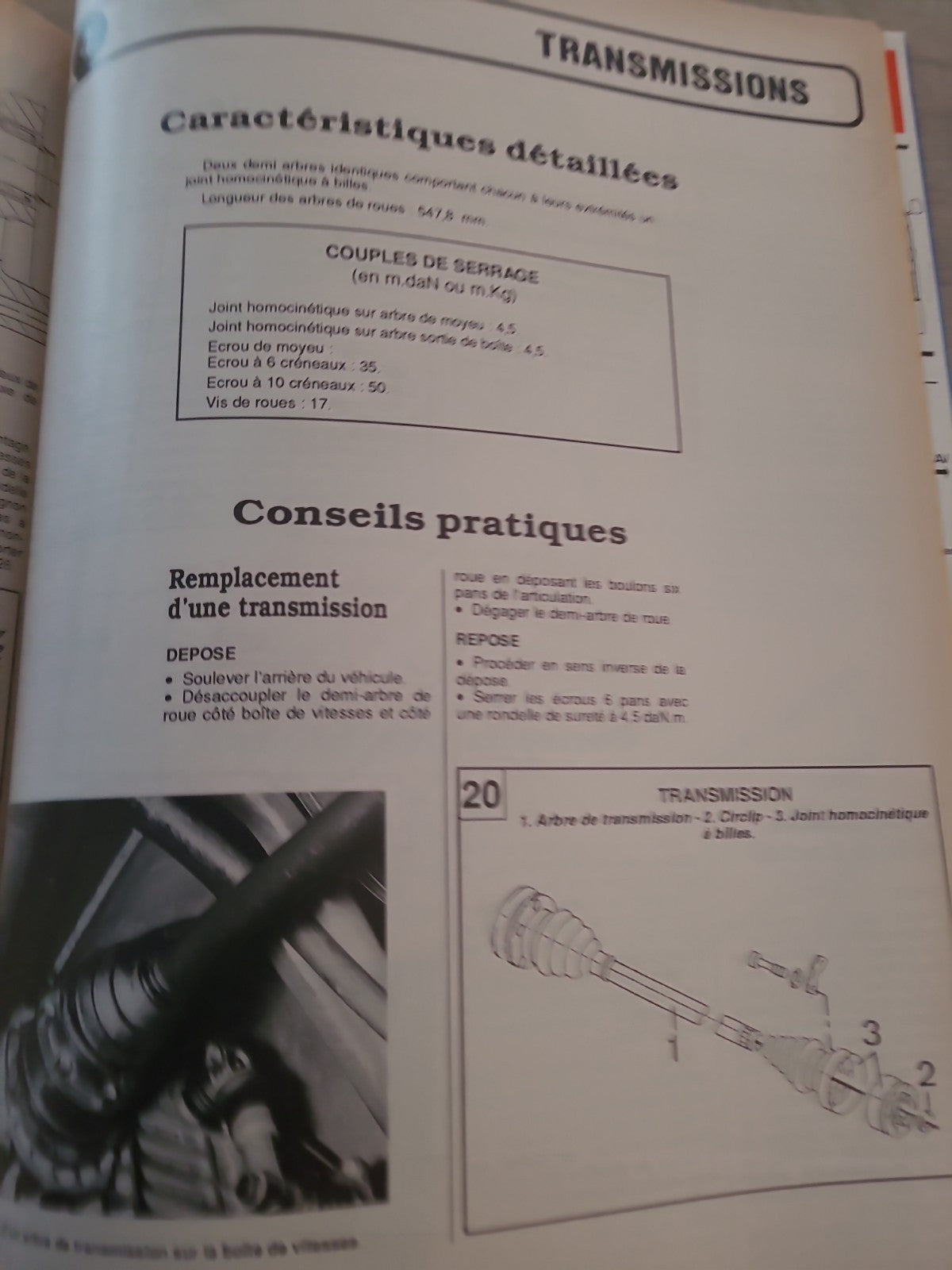 RTA Revue Technique Automobile Volkswagen Transporter Diesel 1989 (Liv220)