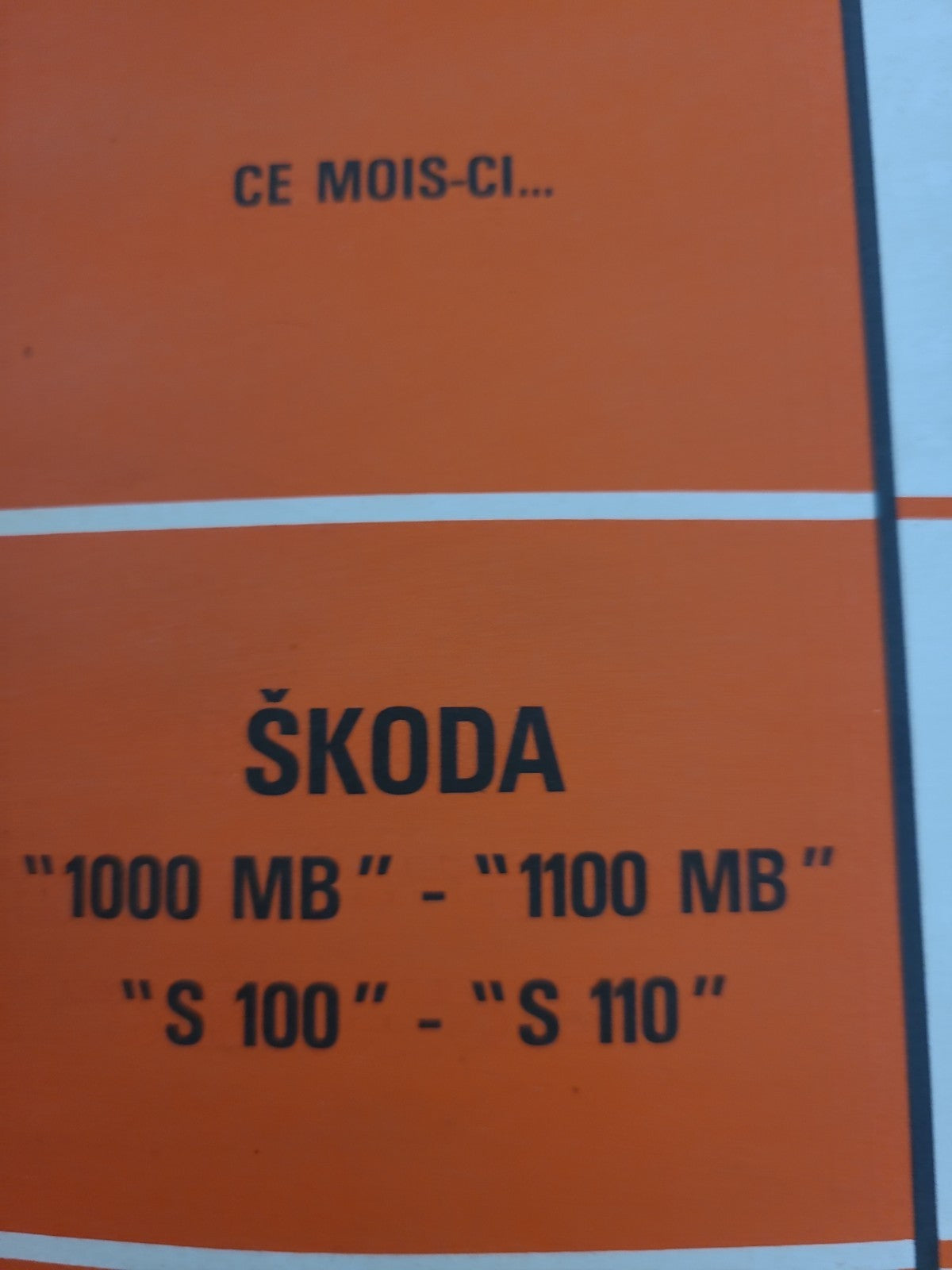 RTA Revue Technique Automobile Skoda 1000 MB S100 1973 (Liv161)