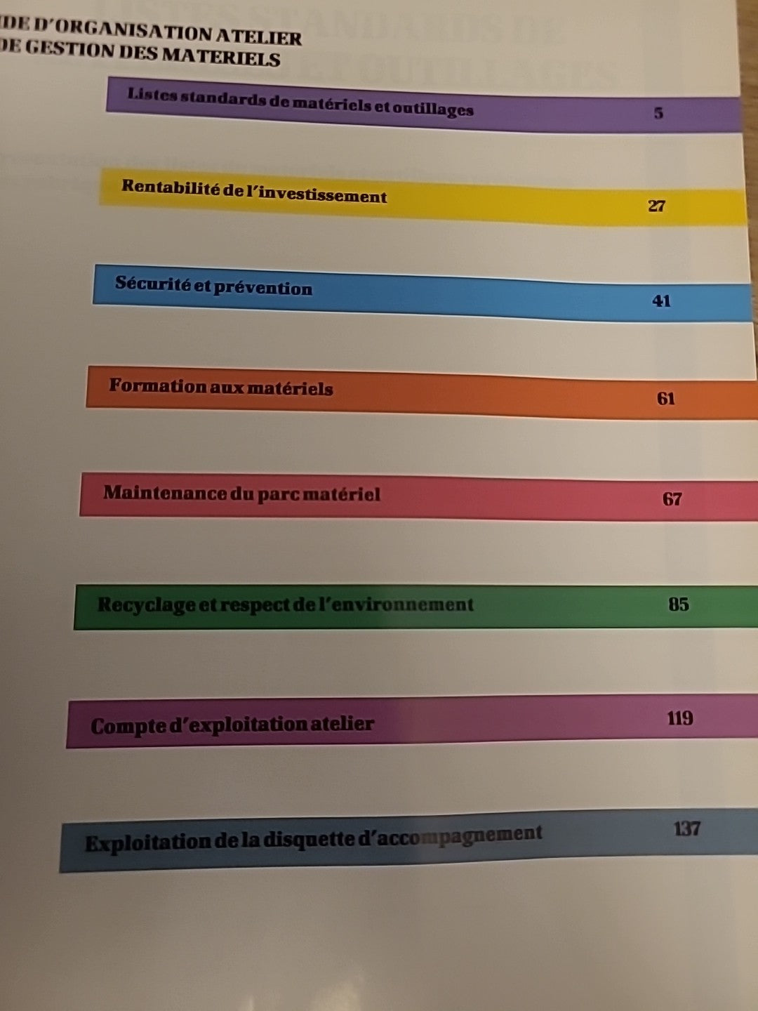 Collector Manuel organisation atelier RENAULT 1998 Gestion Matériel... (Liv116)