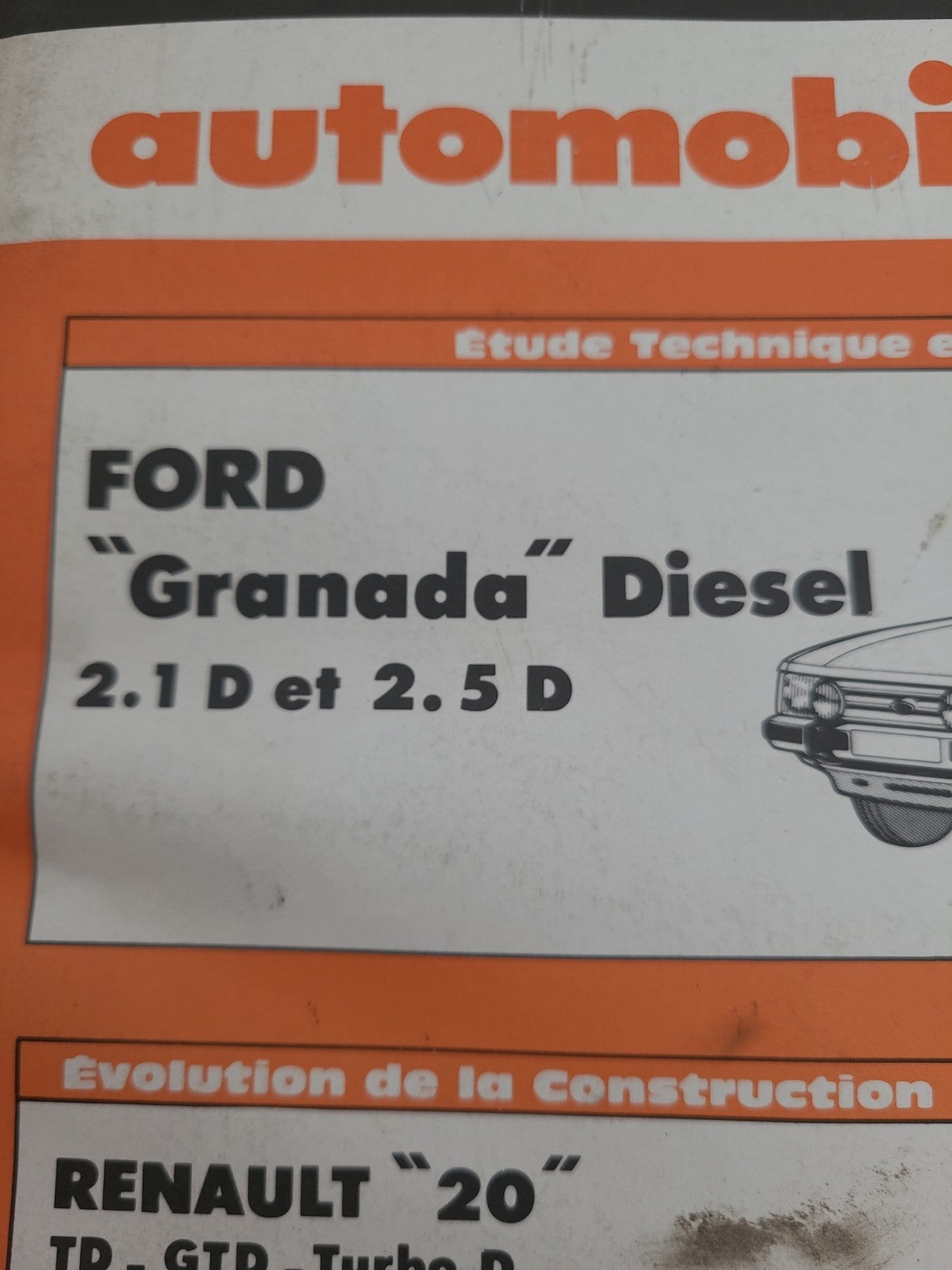 RTA Revue Technique Automobile Ford Granada Diesel 1984 (Liv158)