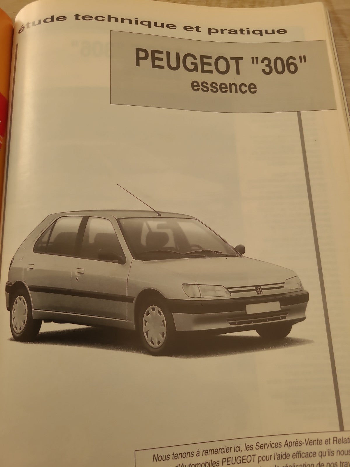 RTA Revue Technique Automobile Peugeot 306 Essence 1994 (Liv203)