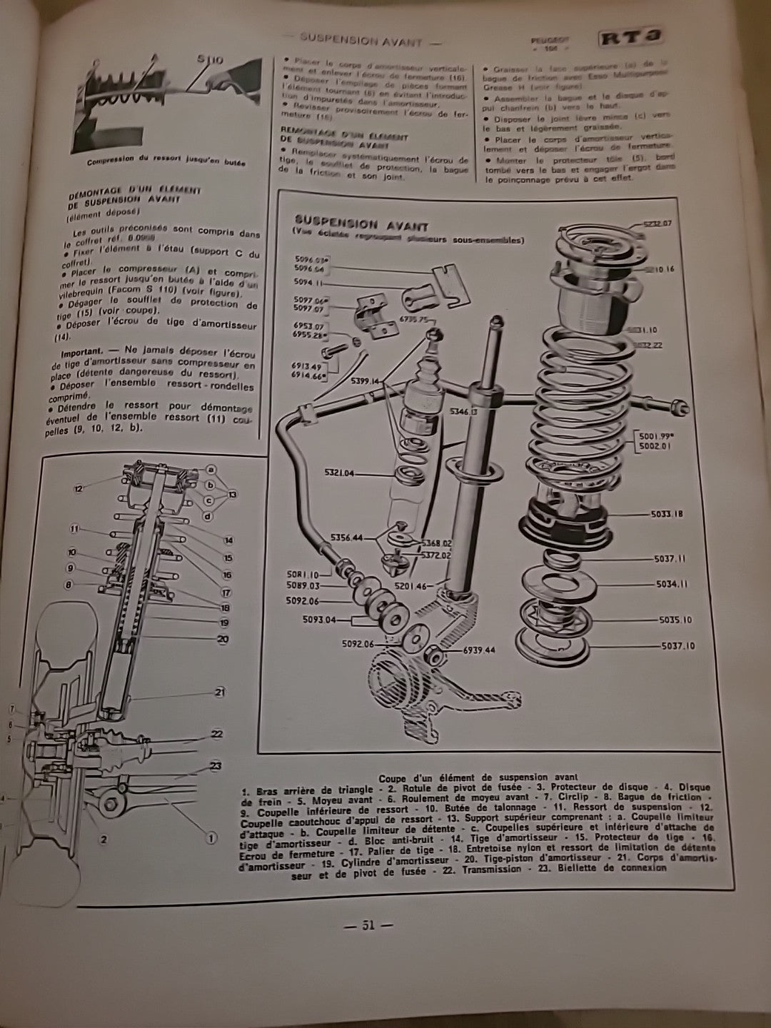 Revue Technique PEUGEOT 104 RTA de 78 pages (Liv65)