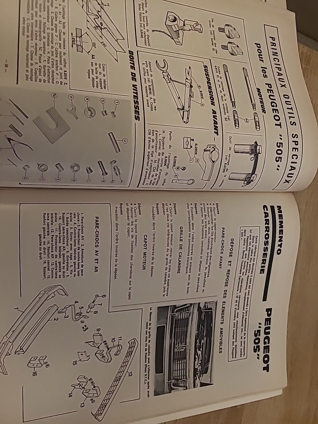 Revue Technique Auto Peugeot 505 Gr Sr RTA de 210 pages (Liv98)