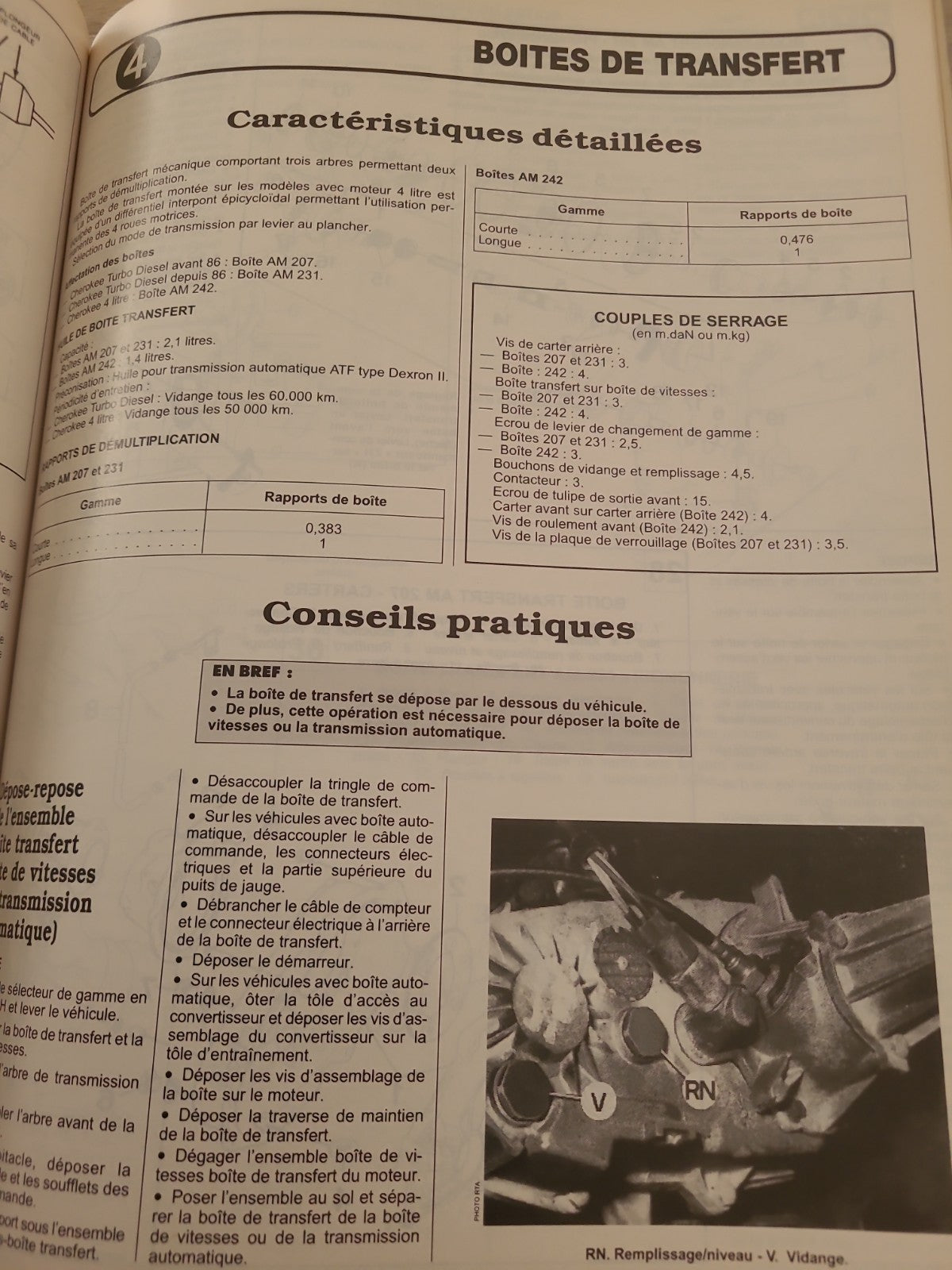 RTA Revue Technique Automobile Jeep Cherokee Turbo Diesel Et 4 Lit 1991 (Liv194)