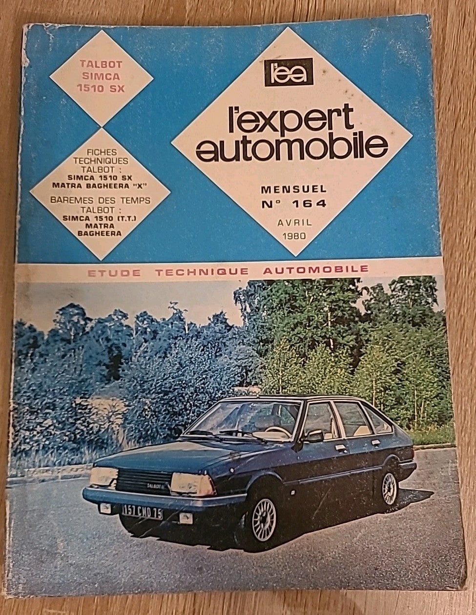 Revue Technique TALBOT SIMCA 1510 SX RTA de 111 pages (Liv8)