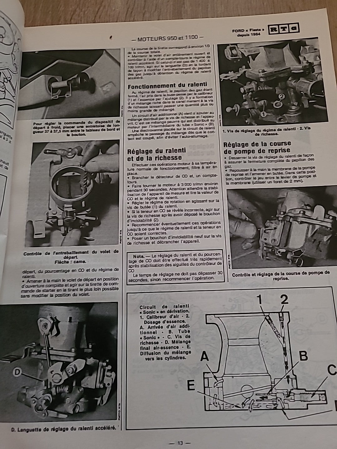 Revue Technique FORD FIESTA DEPUIS 1984 de 96 pages (Liv54)