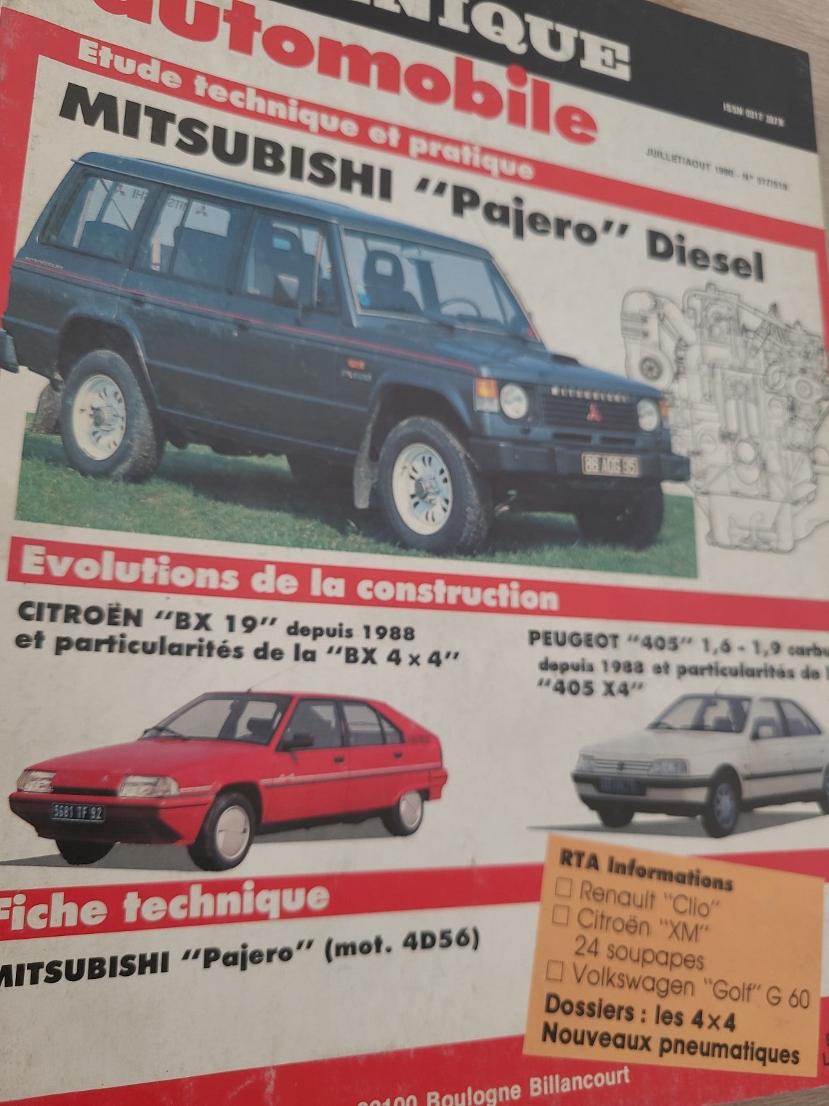Revue Technique Auto Mitsubishi Pajero Diesel RTA  (Liv131)